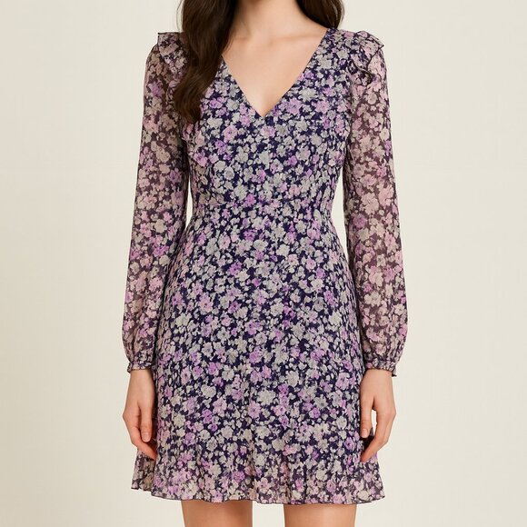 Vero Moda Vmina Inga Ditzy Floral Short Babydoll Ruffle Dress Nordstrom NEW - Picture 7 of 16